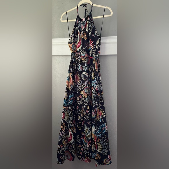 Rachel Comey Sazerac Cotton Halter Dress in Black Paisley New - Picture 3 of 17